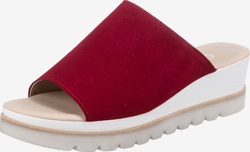 GABOR Mules in Red: front