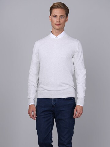 Basics and More Sweater in Grey: front