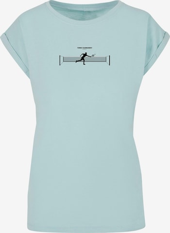 Merchcode Shirt 'Tennis Round 1' in Blauw: voorkant