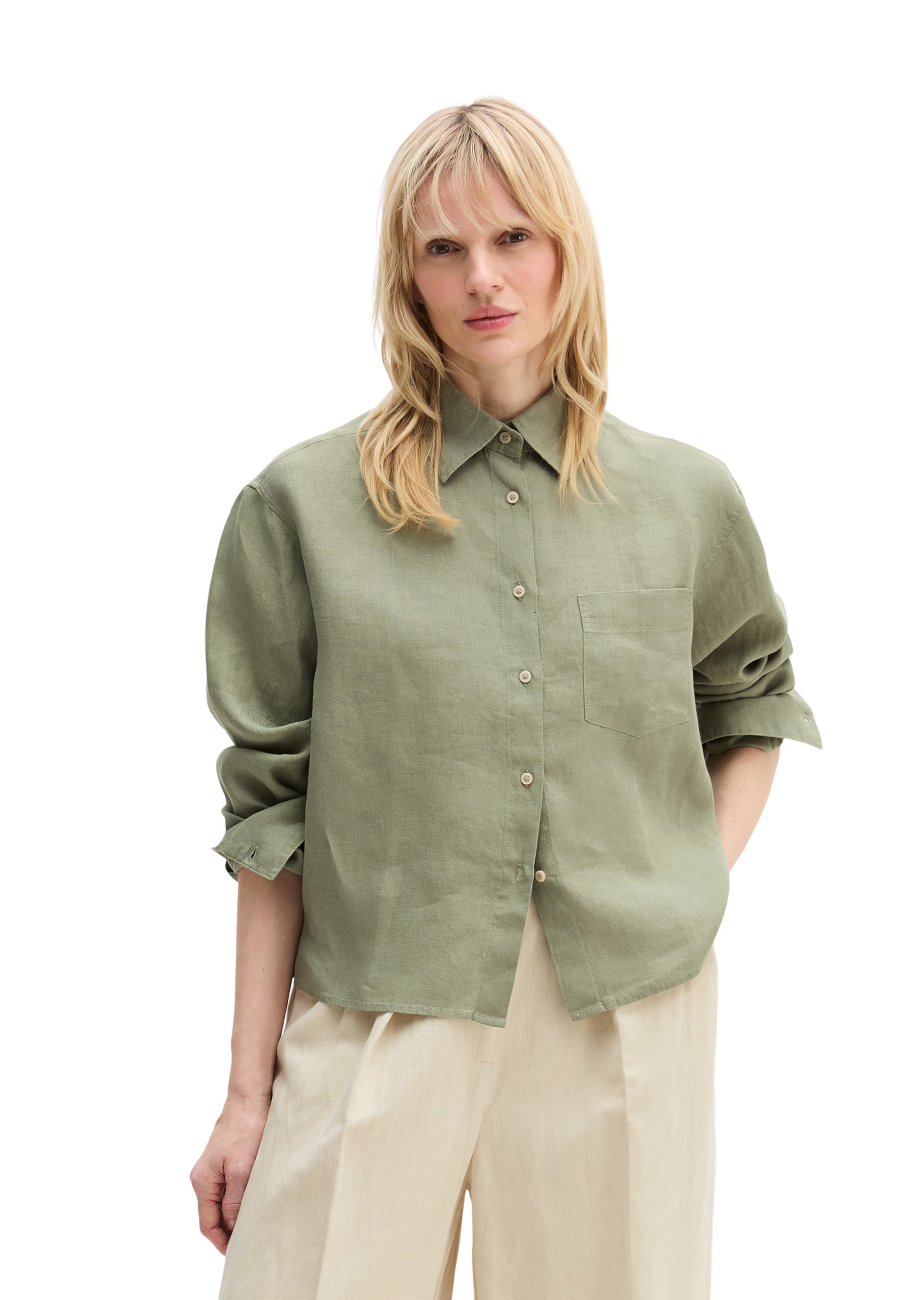 Marc O'Polo Bluse in Grün: Vorderseite