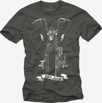 MAKAYA Shirt 'Bad Seed' in Grey: front
