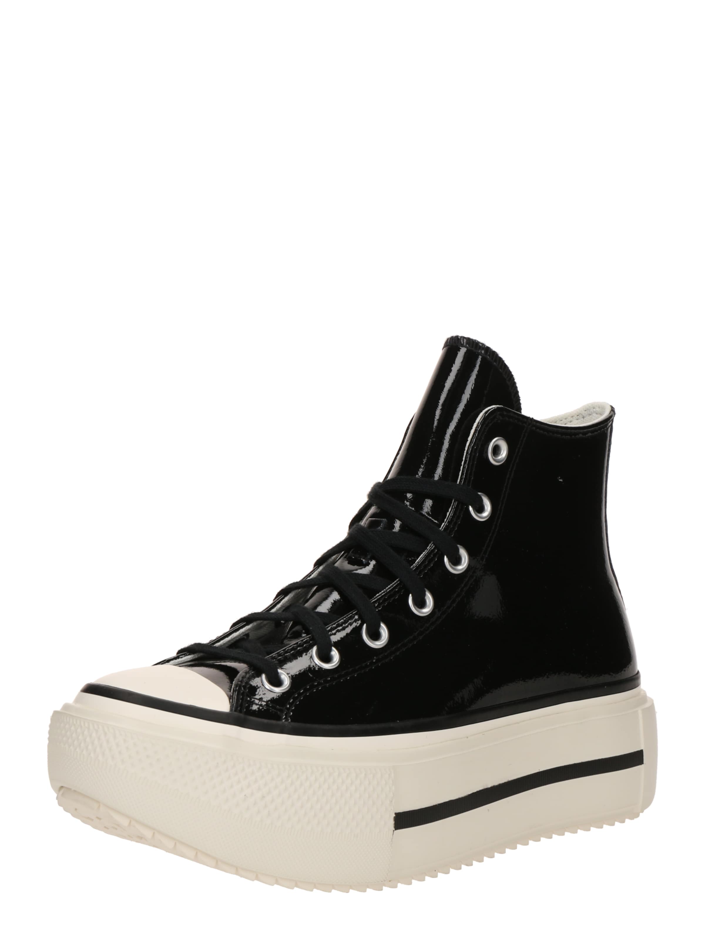 Sneaker înalt 'CTAS LIFT DOUBLE STACK' de la CONVERSE pe negru: față