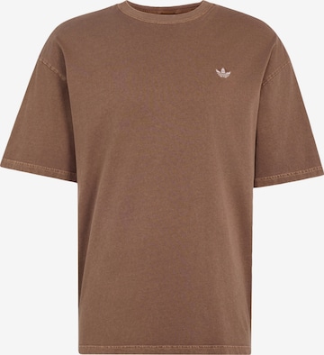 T-Shirt 'Trefoil Essentials' ADIDAS ORIGINALS en marron : devant
