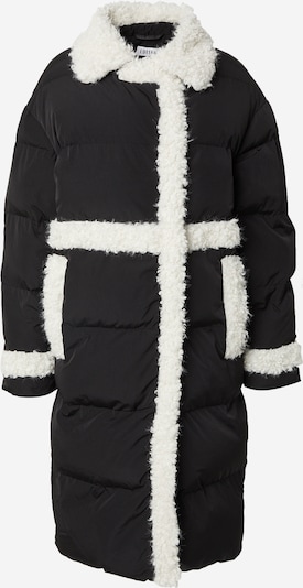 EDITED Pitkä talvitakki 'Ellie' värissä musta / valkoinen, Tuotenäkymä