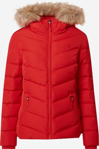 Calvin Klein Jeans Zimní bunda – červená: přední strana