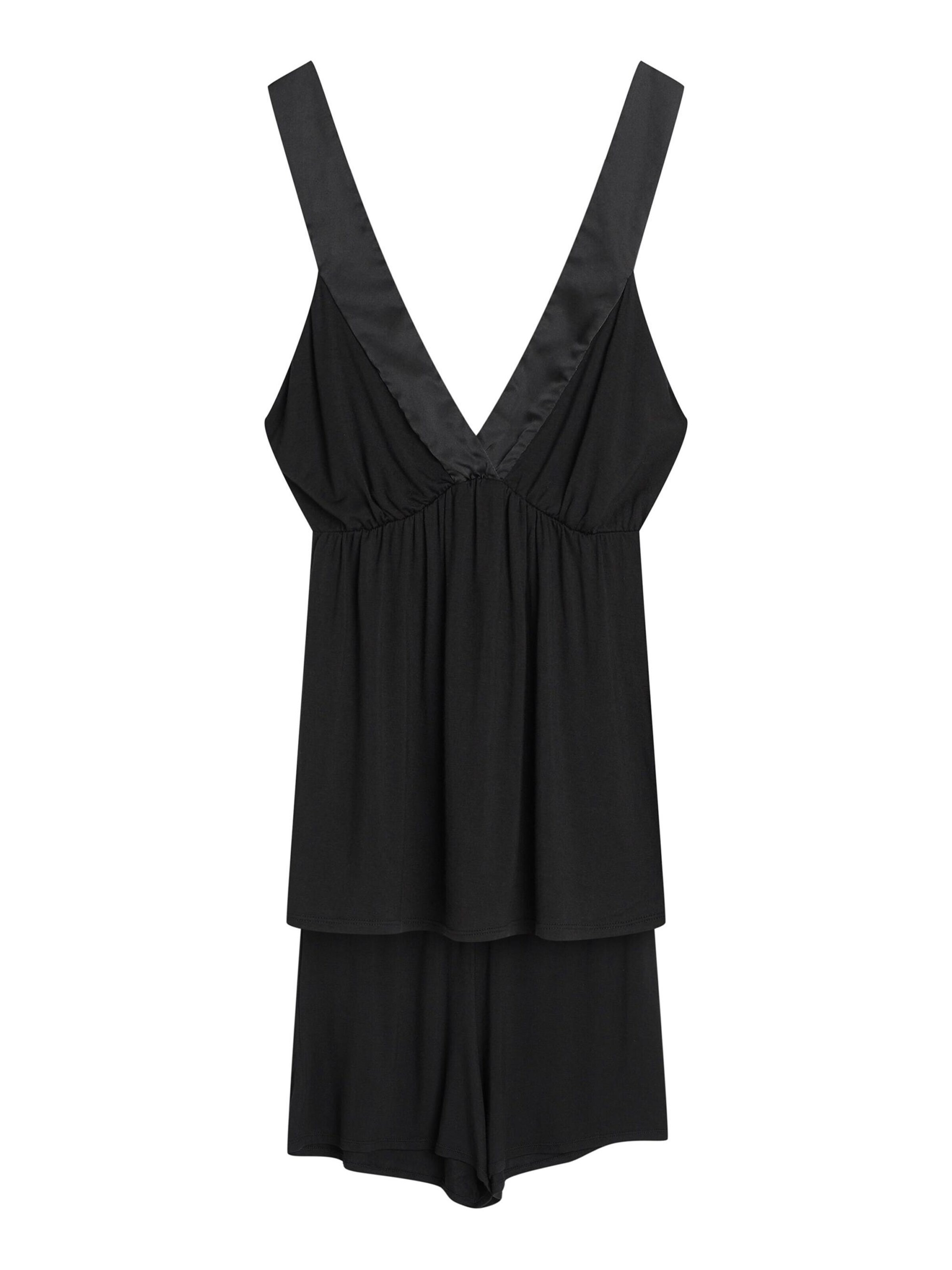 ESOTIQ - Pijama 'Onyx' en negro: frente