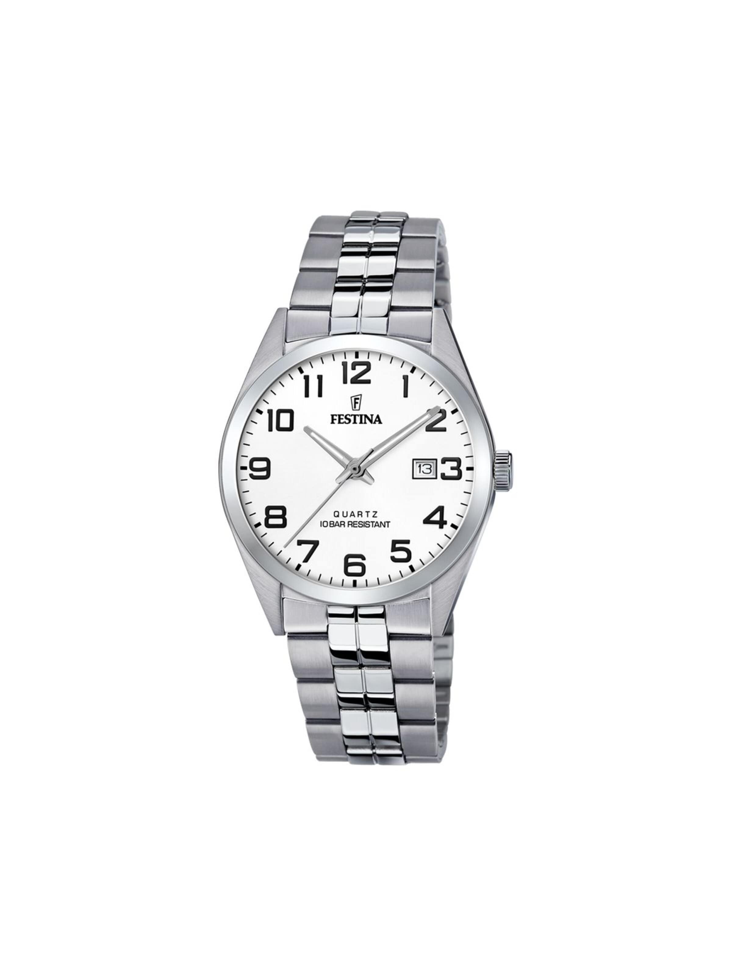 Montre à affichage analogique 'ACERO CLASICO' FESTINA en blanc : devant