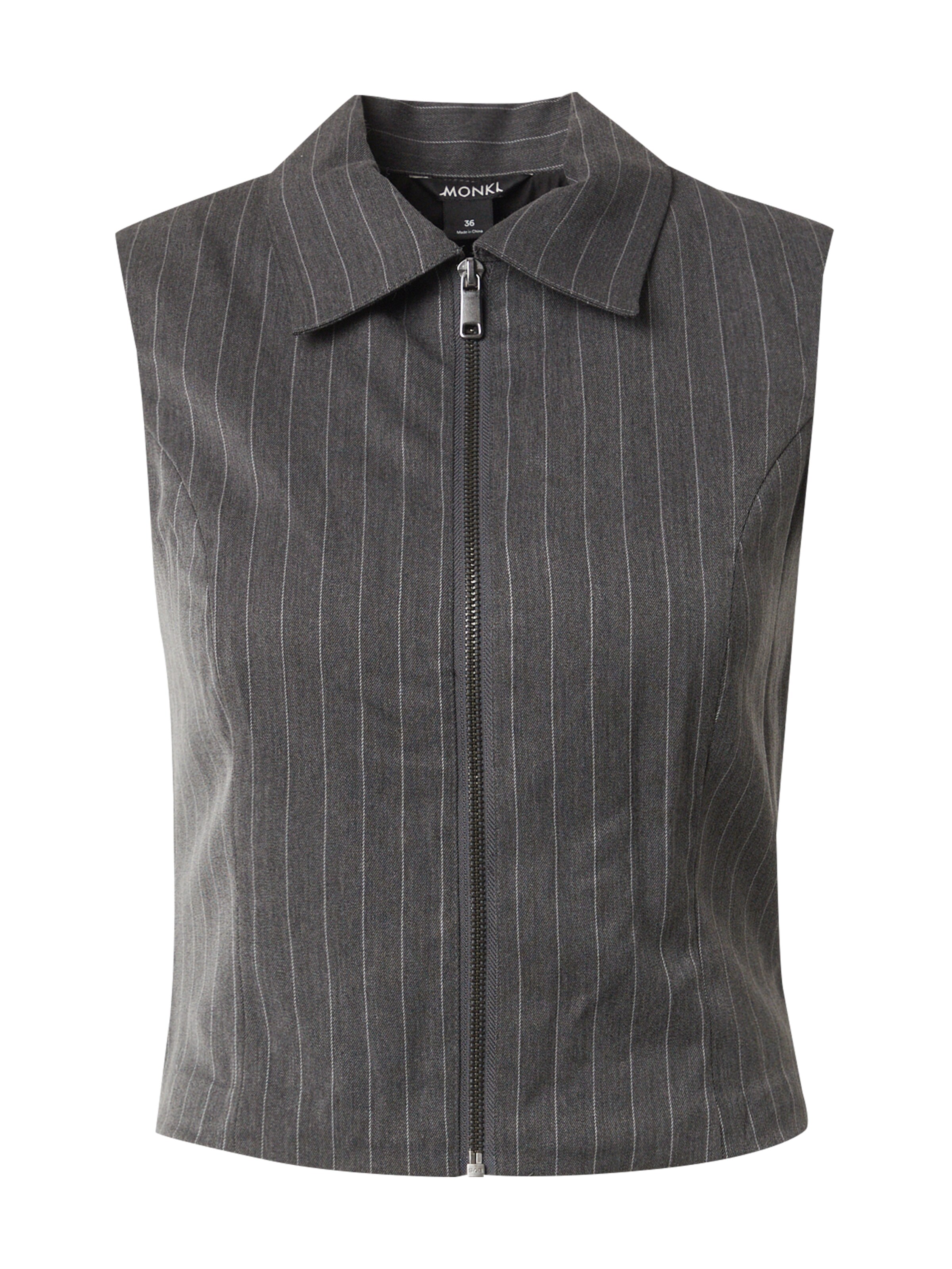 Monki Bodywarmer in Grijs: voorkant