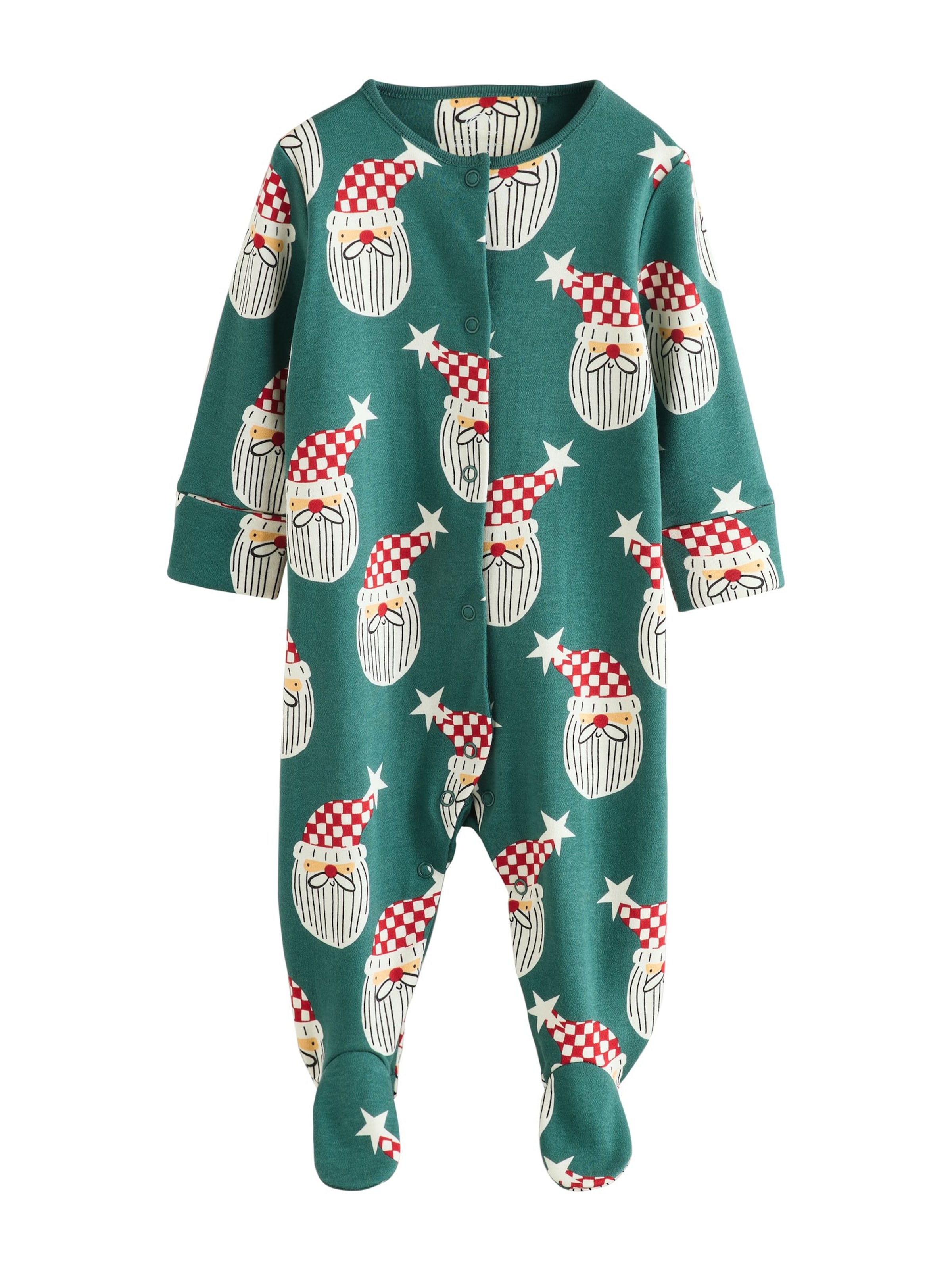 Next Ruhák alváshoz 'Christmas Family' - zöld: elől