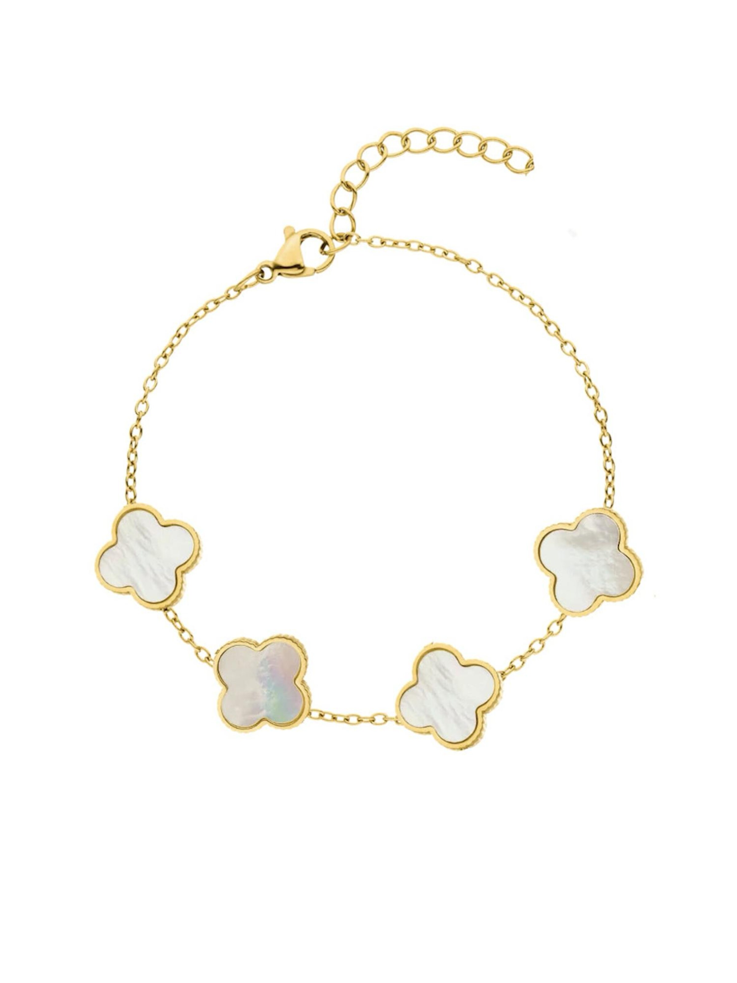 Cala Rose Bracelet in White: front