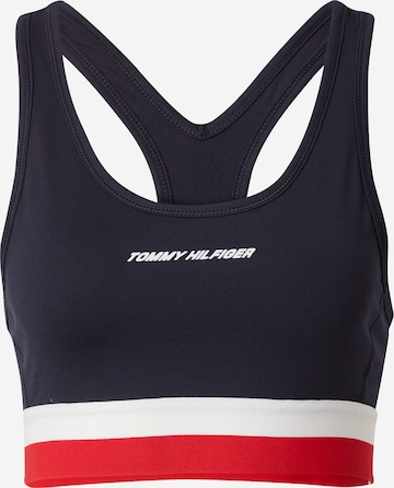 TOMMY HILFIGER Bustier Sport bh in Blauw: voorkant