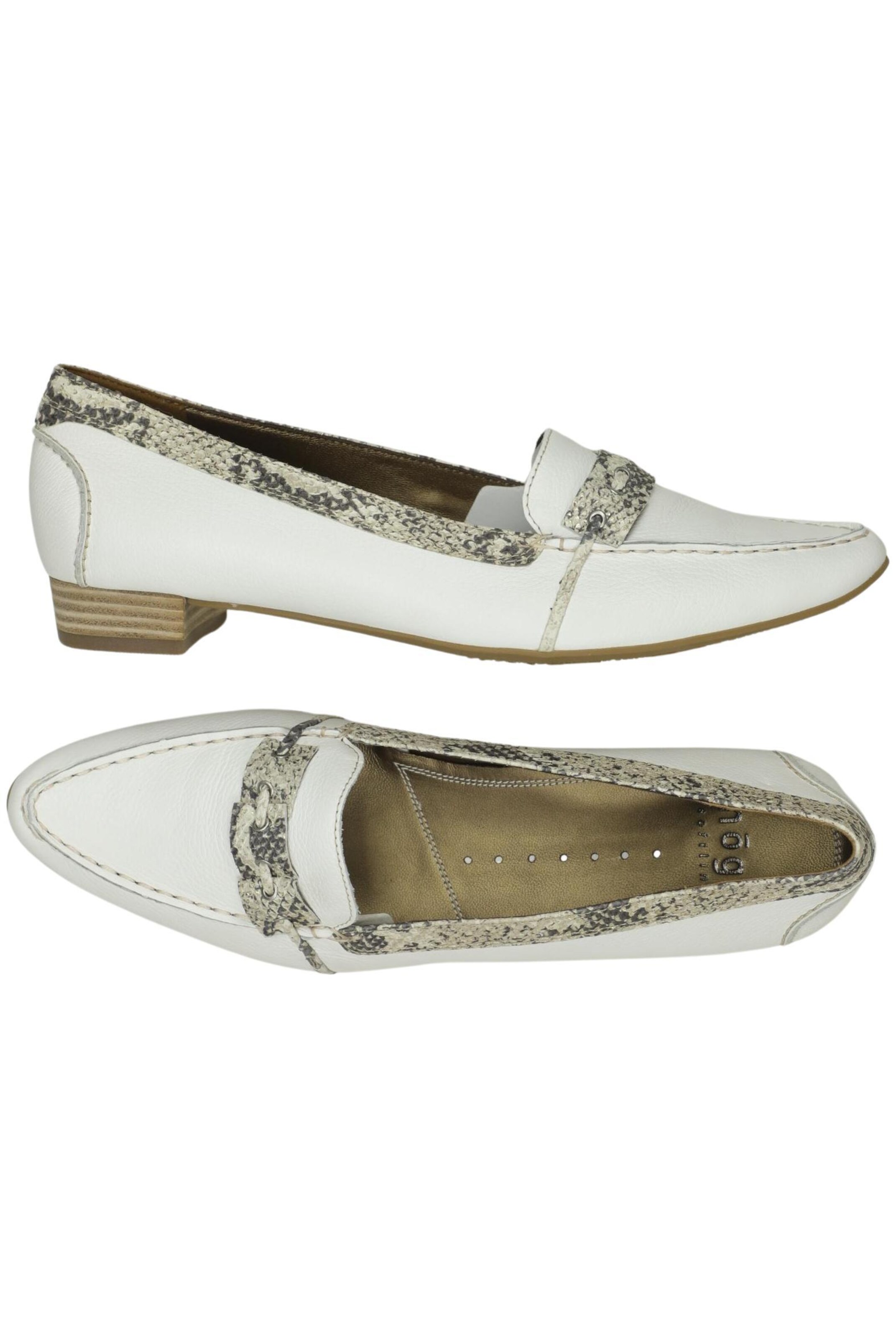 Högl Flats & Loafers in 39 in White: front