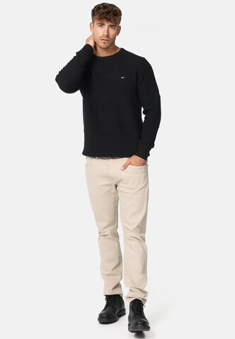 INDICODE JEANS Sweater 'Justice' in Black