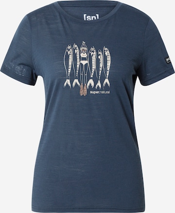 super.natural Performance Shirt 'COPPER SARDINE' in Blue: front