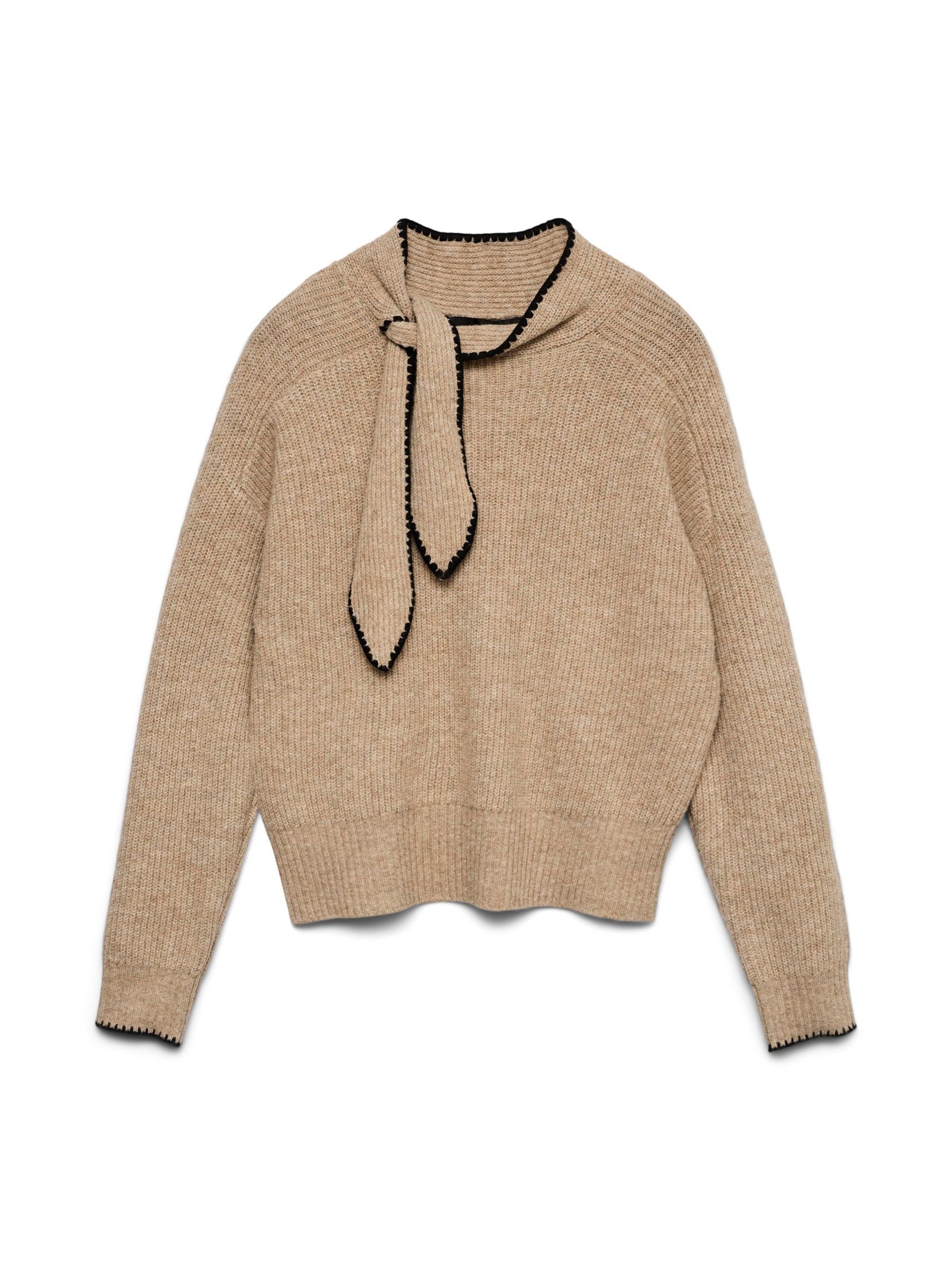 VERO MODA Sweater 'VMNAPOLI' in Brown: front