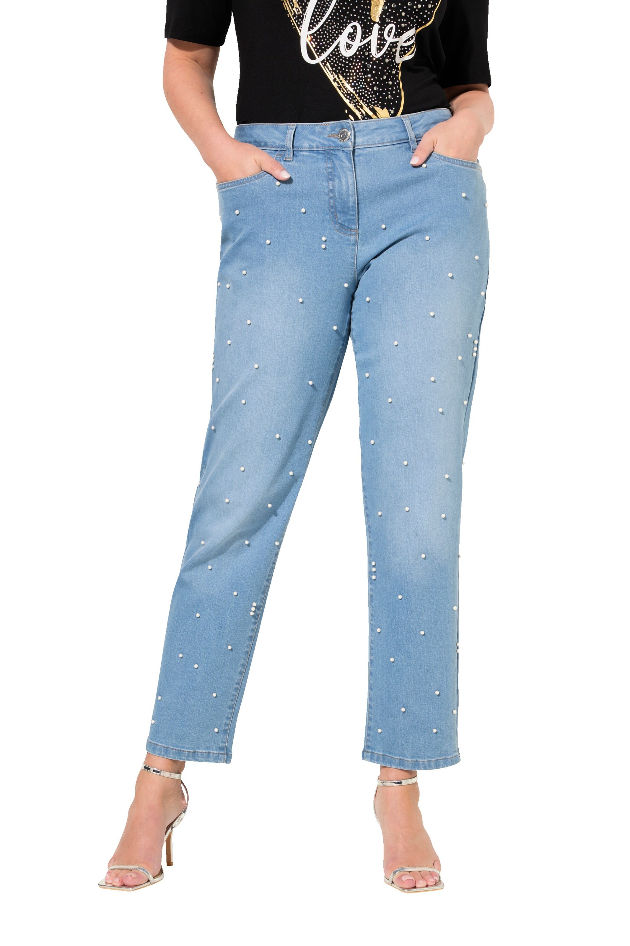 MIAMODA Regular Jeans in Blue: front