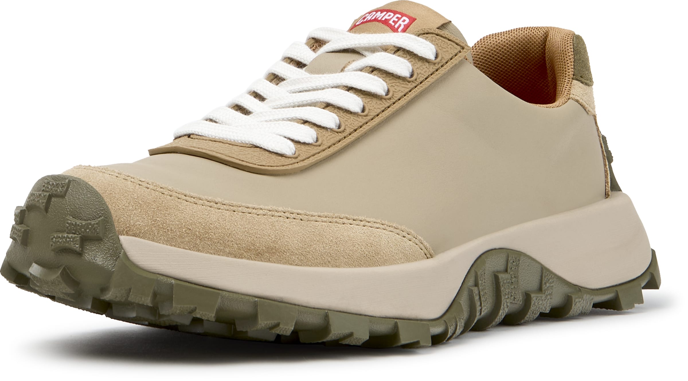CAMPER Platform trainers ' Drift Trail ' in Beige: front