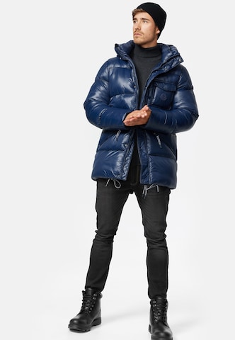 INDICODE JEANS Winter Jacket 'Local' in Blue