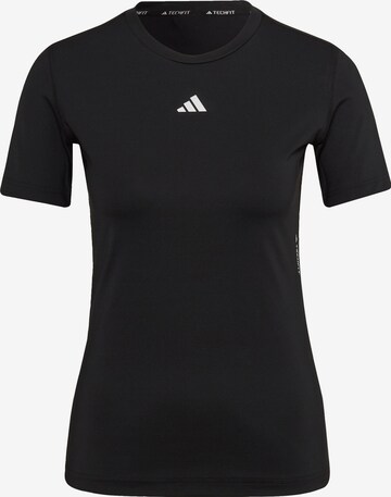 T-shirt fonctionnel ADIDAS PERFORMANCE en noir : devant