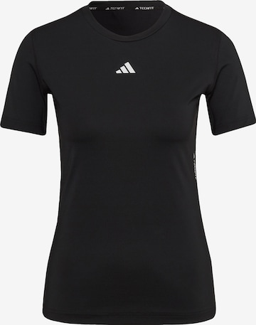 ADIDAS PERFORMANCE Functioneel shirt 'Techfit ' in Zwart: voorkant