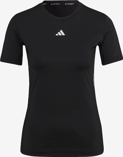 ADIDAS PERFORMANCE T-shirt fonctionnel en noir / blanc, Vue avec produit