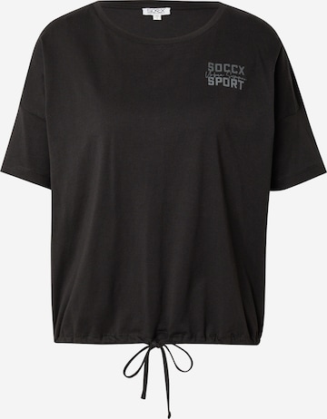 Soccx - Camiseta talla grande en negro: frente