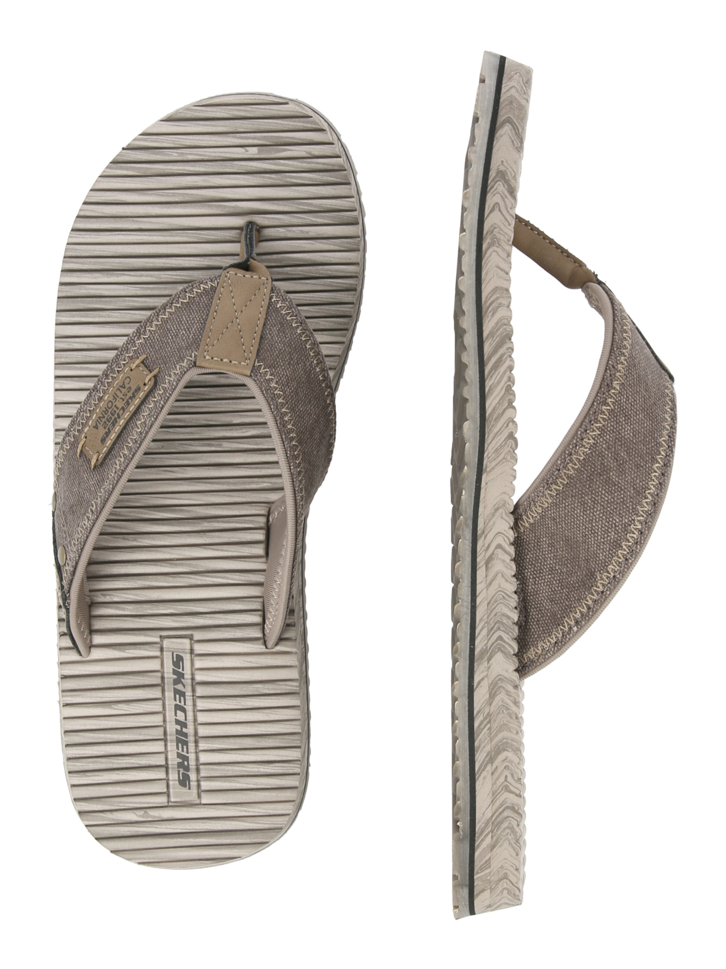 SKECHERS Zehentrenner 'QUILL' in Braun