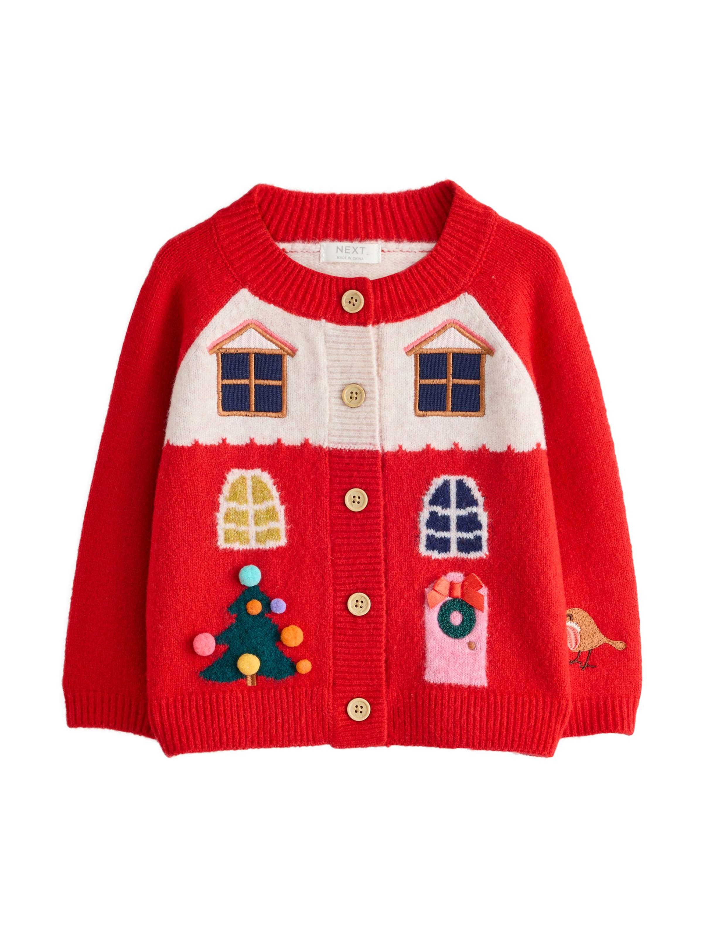 Next Knit Cardigan in Red: front