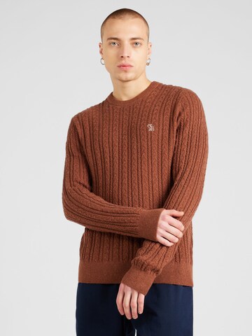 Abercrombie & Fitch Sweater 'HOLIDAY' in Brown: front