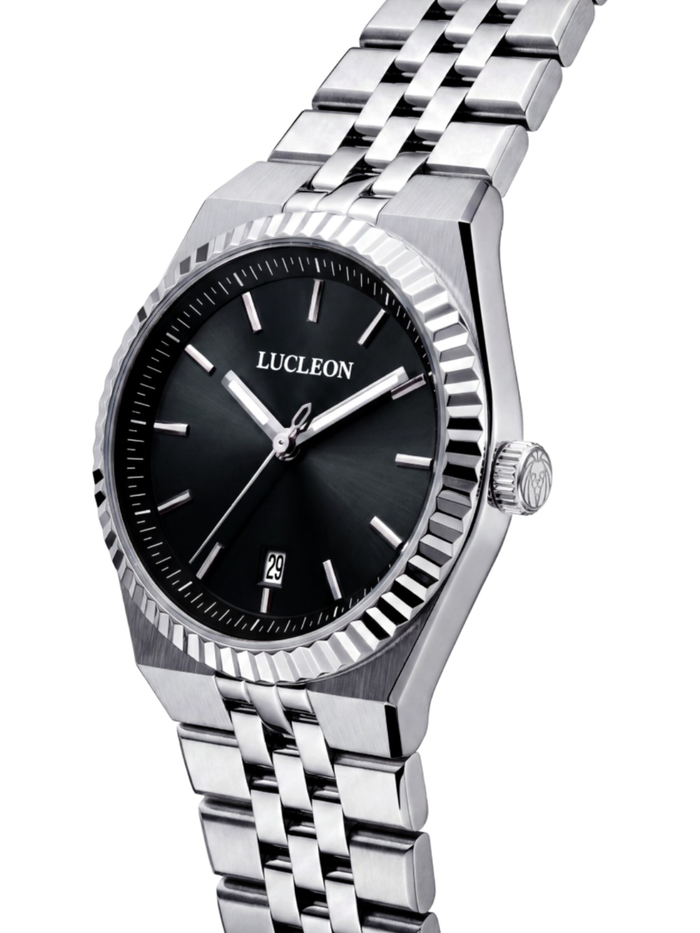 Lucleon Analoog horloge 'Flute' in Zwart