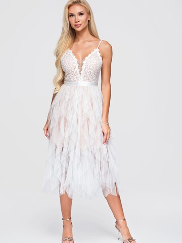 Robe de soirée Ombre en blanc : devant