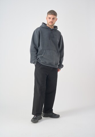 Cleptomanicx Kapuzenpullover 'Boxy Hooded Ligull Washed' in Grau