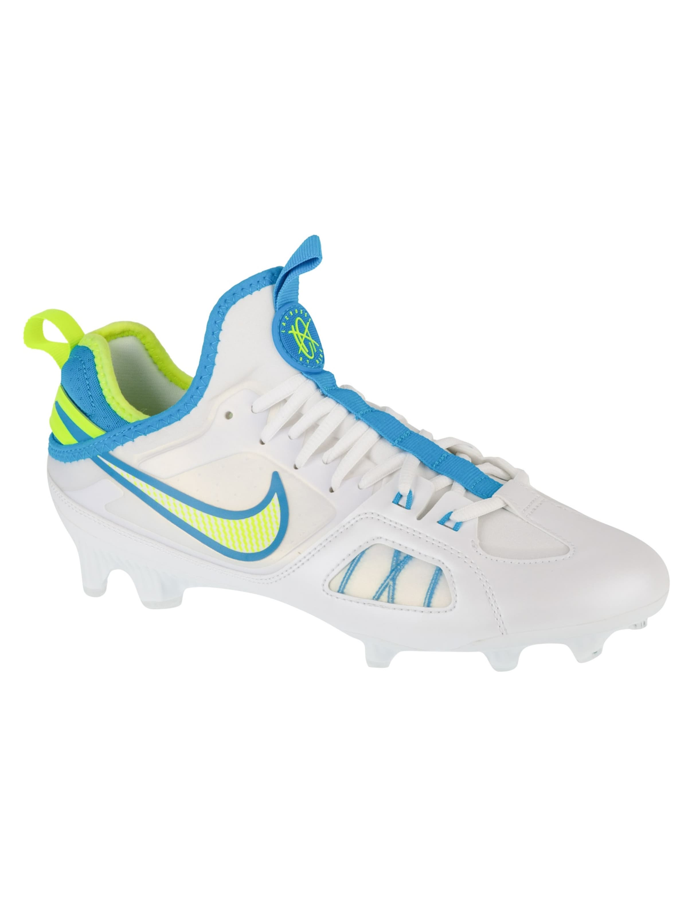 NIKE Soccer Cleats 'Nike Huarache 9 Varsity LAX SE FG' in White: front