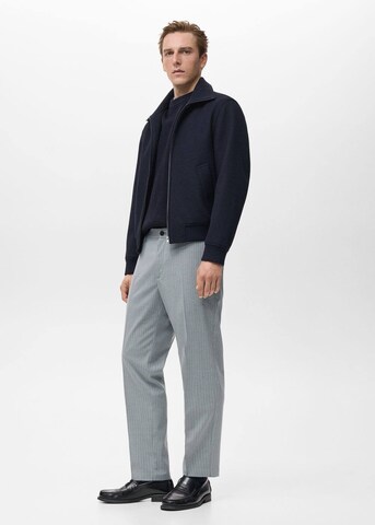 MANGO MAN Slim fit Pleated Pants 'Johan' in Grey