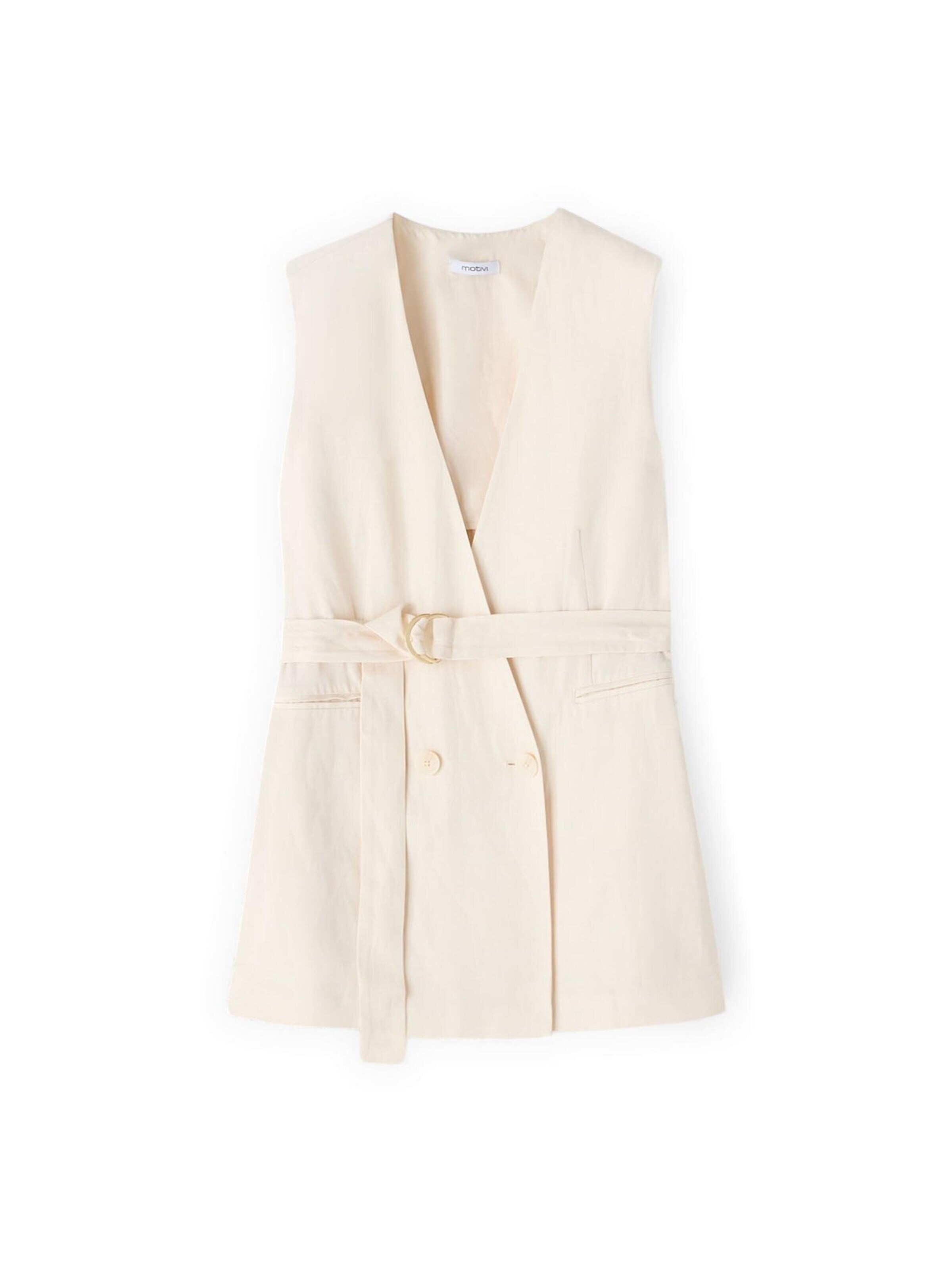 Gilet de costume MOTIVI en blanc : devant