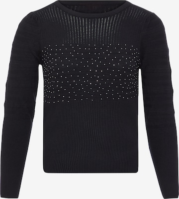 Pull-over bling bling by leo en noir : devant