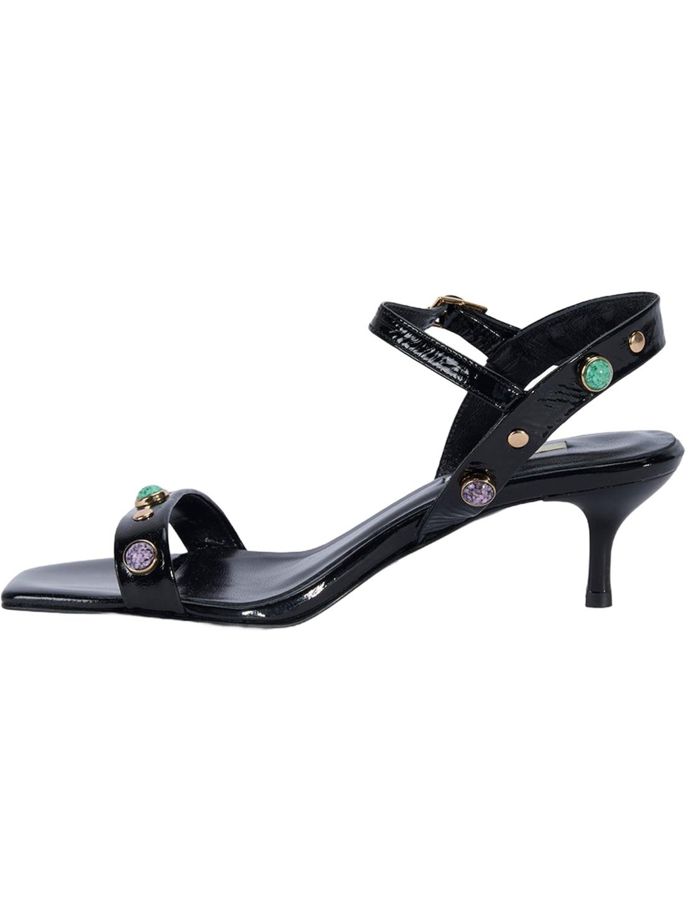 Desa T-bar sandals 'Sandalen mit Absatz' in Black: front