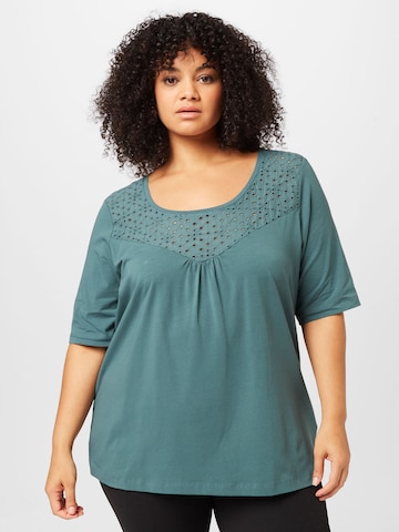 Persona by Marina Rinaldi Shirt in Groen: voorkant