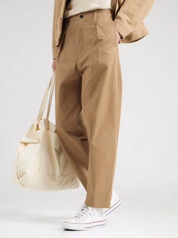 Effilé Pantalon à pince G-STAR en beige : devant