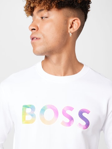 Sweat-shirt 'Equal' BOSS Orange en blanc