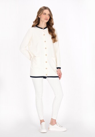 DreiMaster Maritim Gebreid vest in Wit