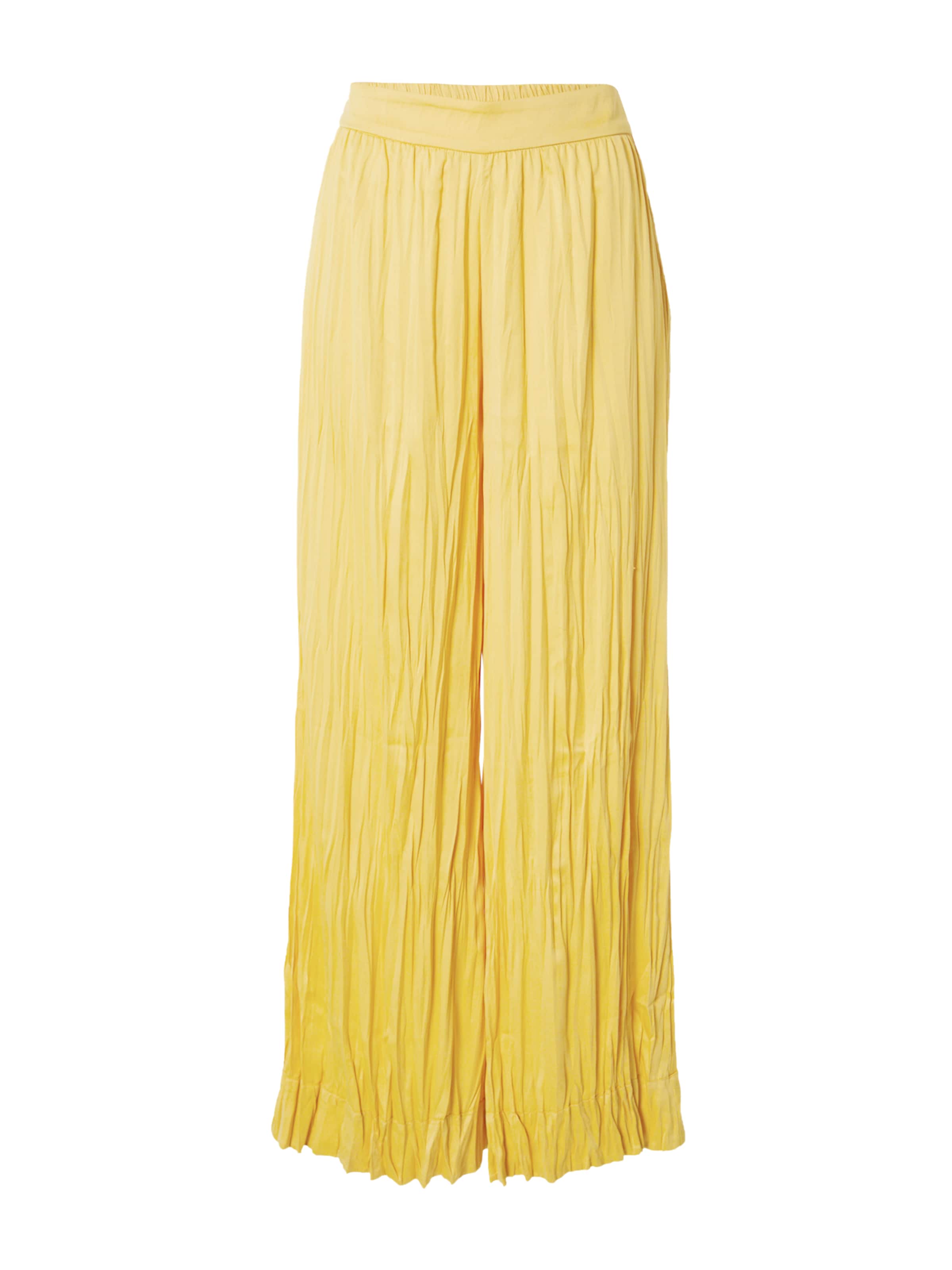 Warehouse Wide leg Broek in Geel: voorkant