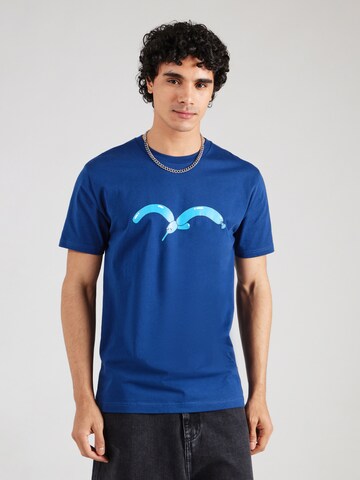 Cleptomanicx T-Shirt 'Möwe Balloon' in Blau: Vorderseite