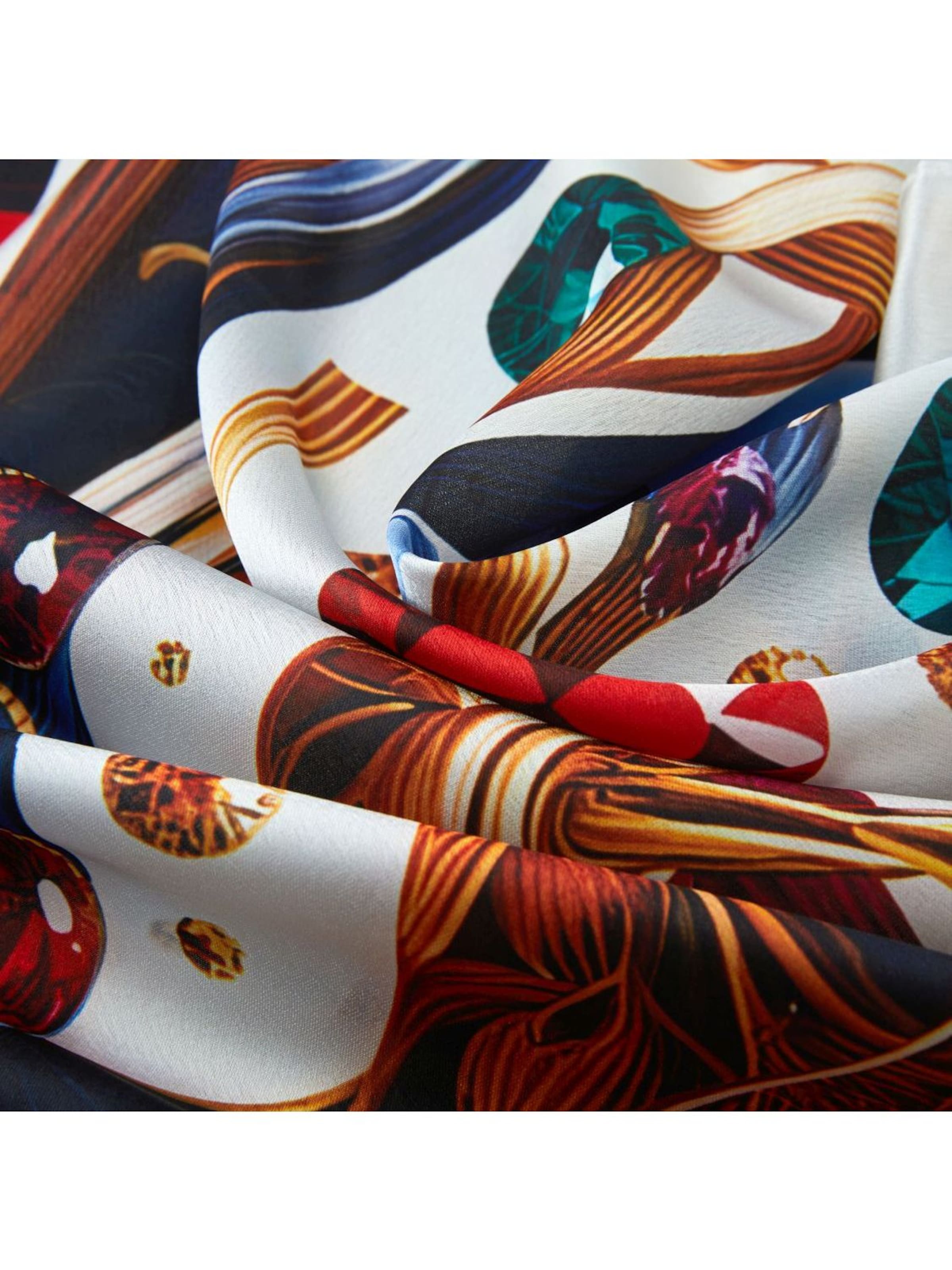 alberto cabale - Chal 'Grand carré de soie Metal Panther Zoé' en Mezcla de colores