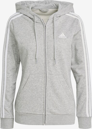 ADIDAS PERFORMANCE Athletic Zip-Up Hoodie in Light grey / White, Item view