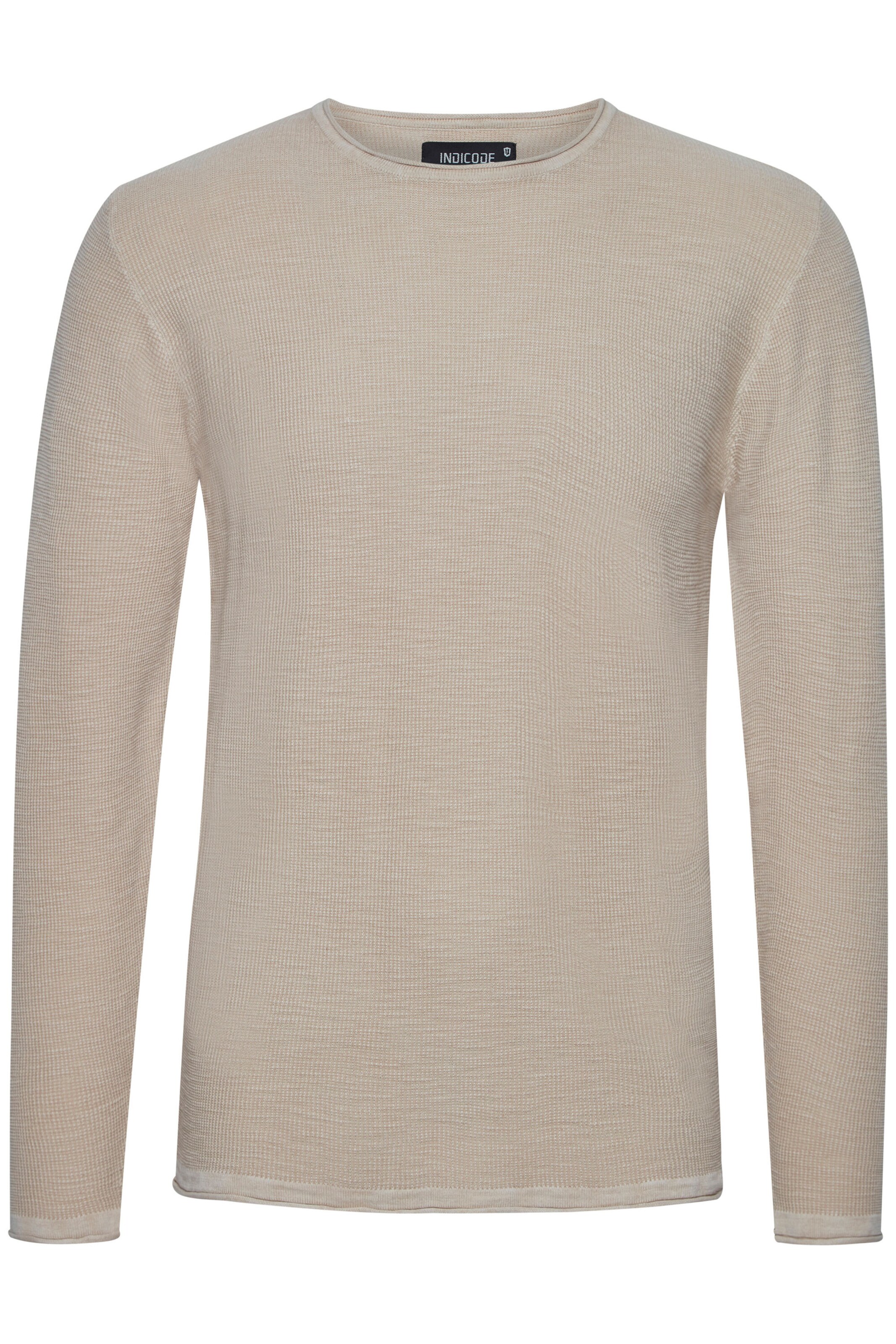 INDICODE JEANS Pullover 'Karpo' in Beige: Vorderseite