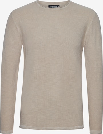 INDICODE JEANS Strickpullover 'Karpo' in Beige: predná strana