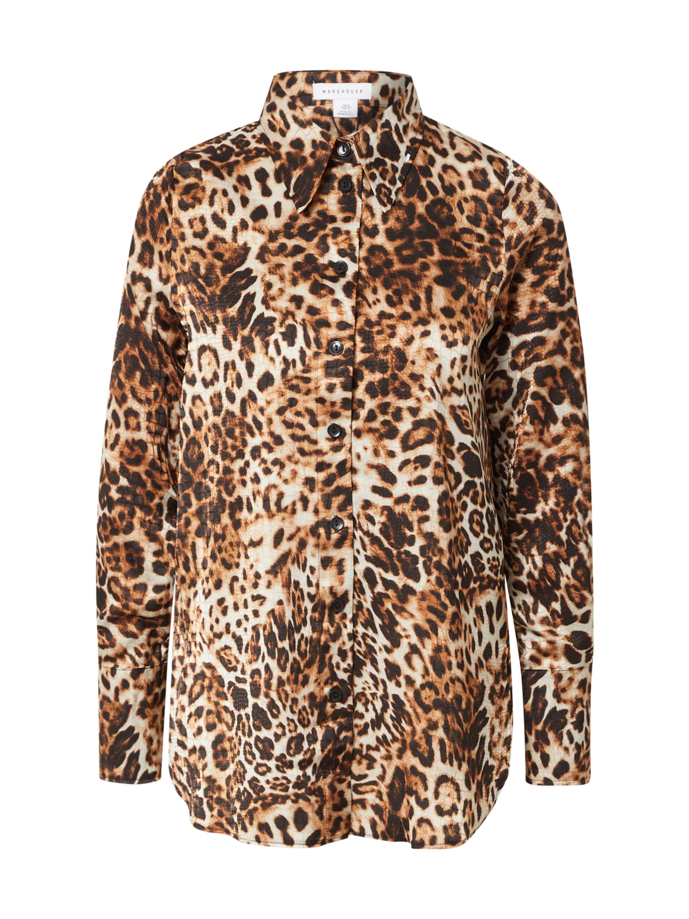 Warehouse Blouse in Bruin: voorkant