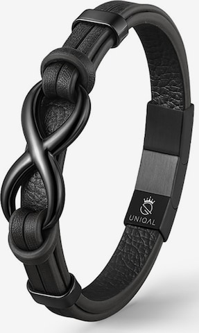 UNIQAL Armband 'INFINITY' in Zwart: voorkant