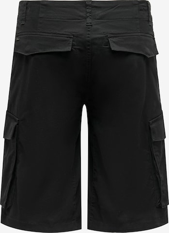 Only & Sons Regular Cargo Pants 'KIM' in Black